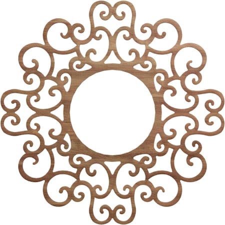 Ekena Millwork Reims Wood Fretwork Pierced Ceiling Medallion, Walnut, 36"OD x 13 3/4"ID x 3/8"T CMWP36X36X0375REWA